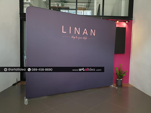 Booth Display สำหรับงานแสดงสินค้า ป้ายแบคดรอป 3 เมตร