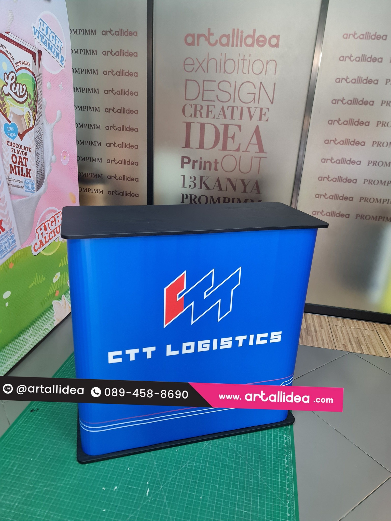 โต๊ะประชาสัมพันธ์ Popup Counter สำหรับงานแสดงสินค้า